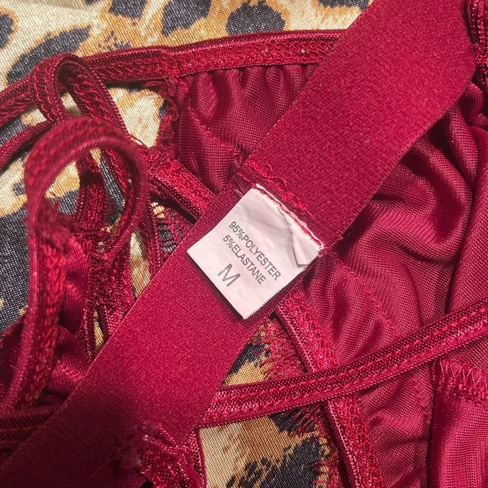 SHEIN Velvet Burgundy Bralette Bra